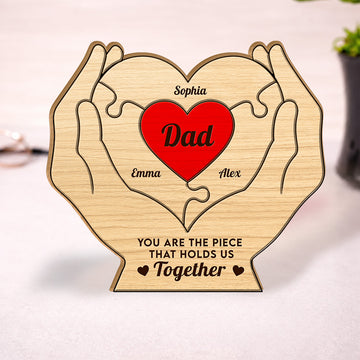 You Are The Piece That Holds Us Together - Personalized Wooden Puzzle