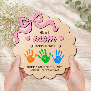 Mother's Day Handprint Sign - Personalized Handprint Sign