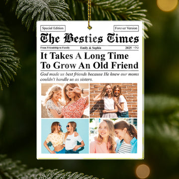 It Takes A Long Time To Grow An Old Friend Custom Photo - Personalized Acrylic Ornament