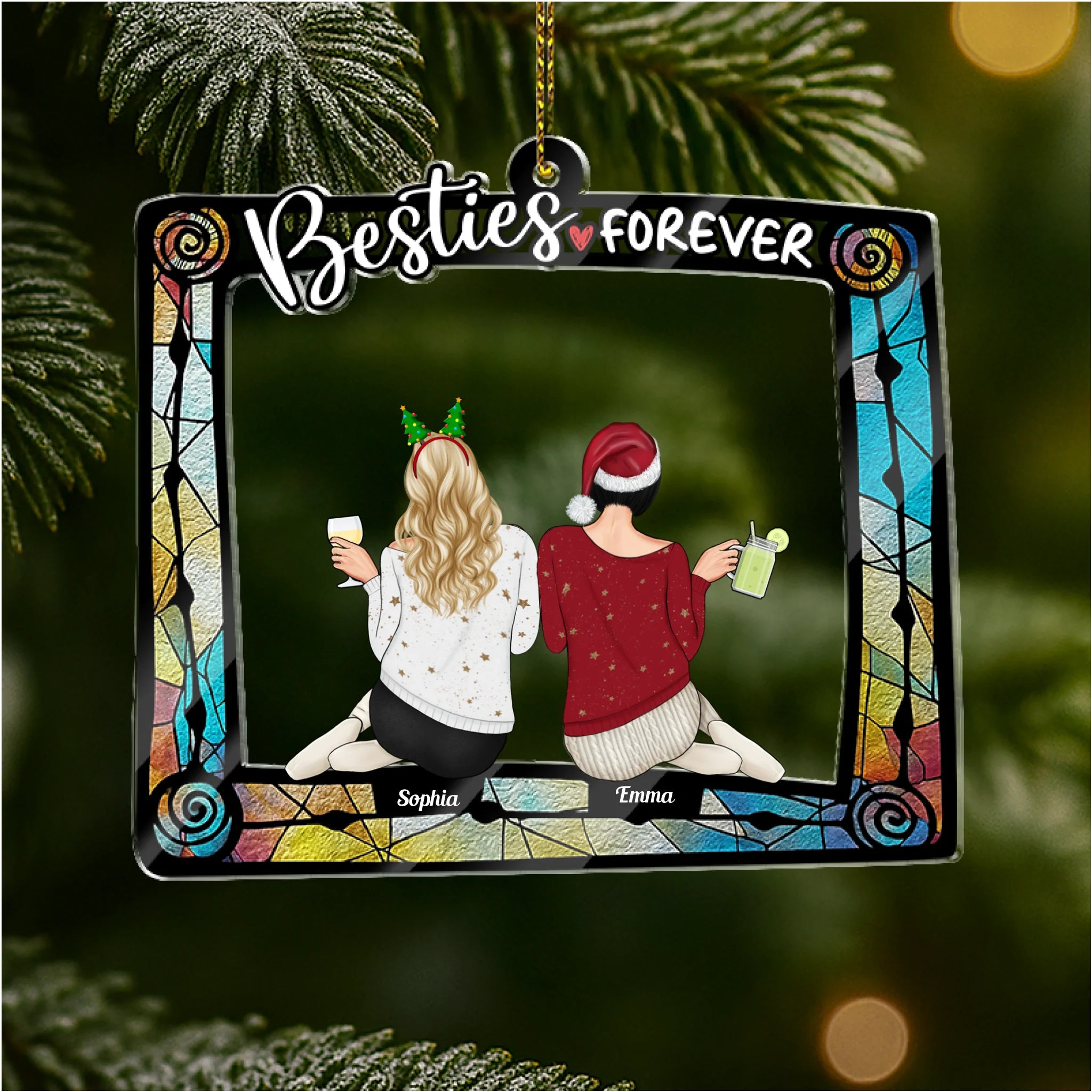 Besties Forever - Personalized Acrylic Ornament