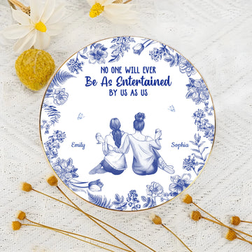 No One Will Ever Be As Entertained By Us As Us Toile De Jouy - Personalized Ceramic Jewelry Dish