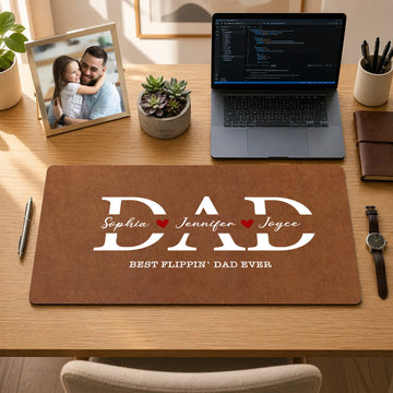 Best Flippin' Dad Ever - Personalized Desk Mat