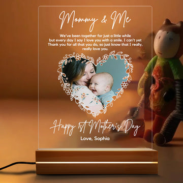 Mommy And My Custom Photo - Personalized Acrylic Night Light