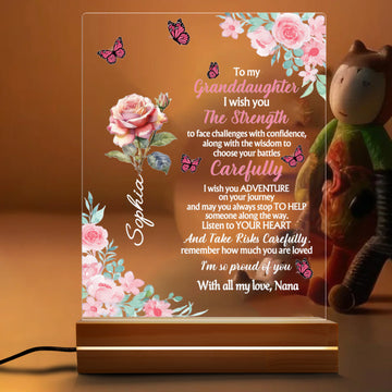 To My Granddaughter from Nana - Personalized Acrylic Night Light