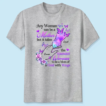 A Mom Of A Child With Wings - Personalized T-Shirt