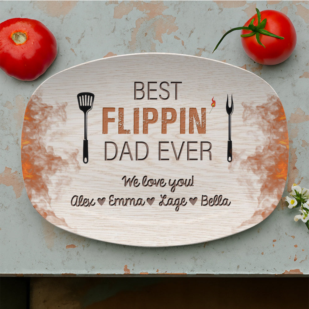 Best Flippin' Dad Ever - Personalized Plate
